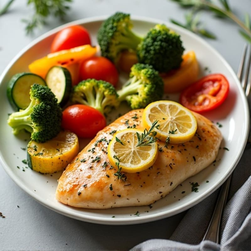 Sheet Pan Lemon Herb Baked Chicken with Roasted Vegetables