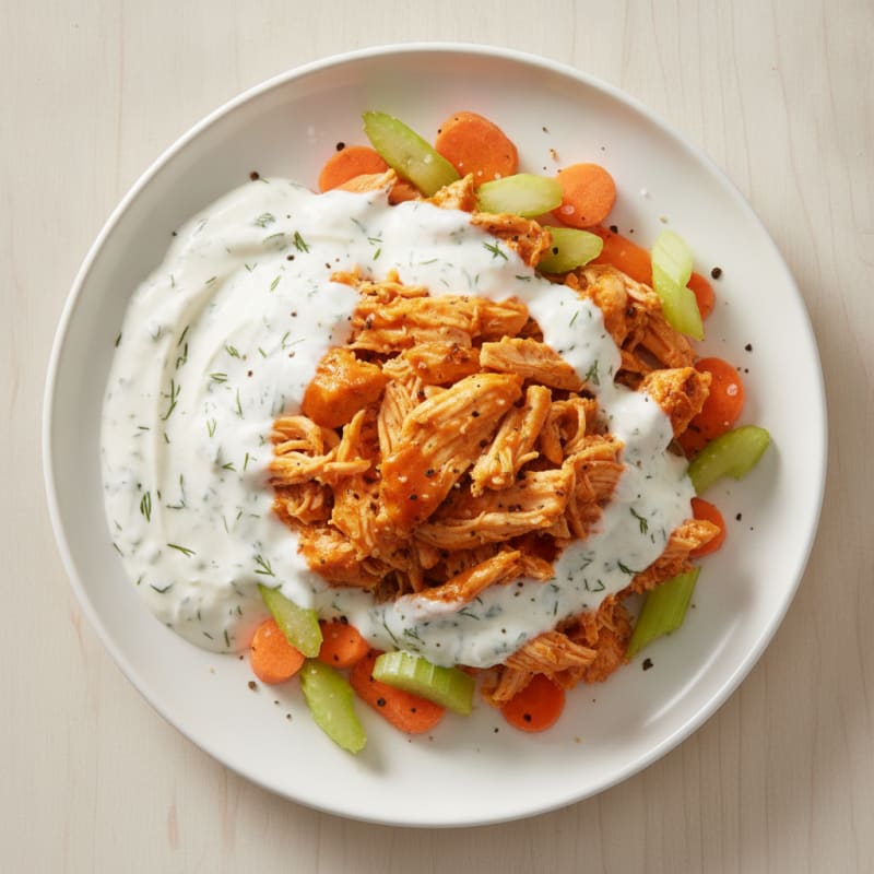 Buffalo Chicken Dip with Creamy Ranch