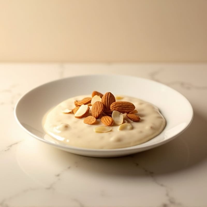 Creamy Vanilla Protein Pudding with Almonds