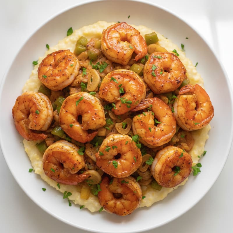 Cajun Shrimp with Creamy Grits