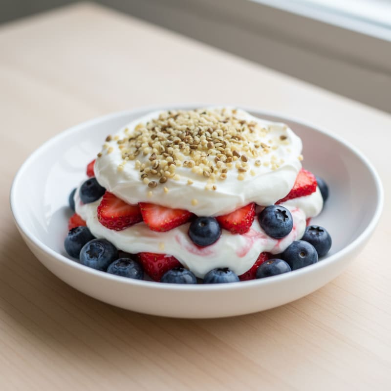 Greek Yogurt Protein Parfait with Mixed Berries