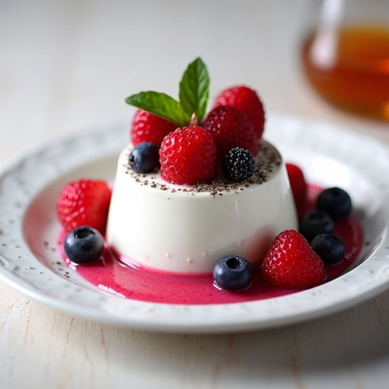 Greek Yogurt Protein Mousse with Mixed Berries
