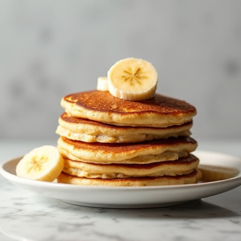 Fluffy Oat-Banana Protein Pancakes