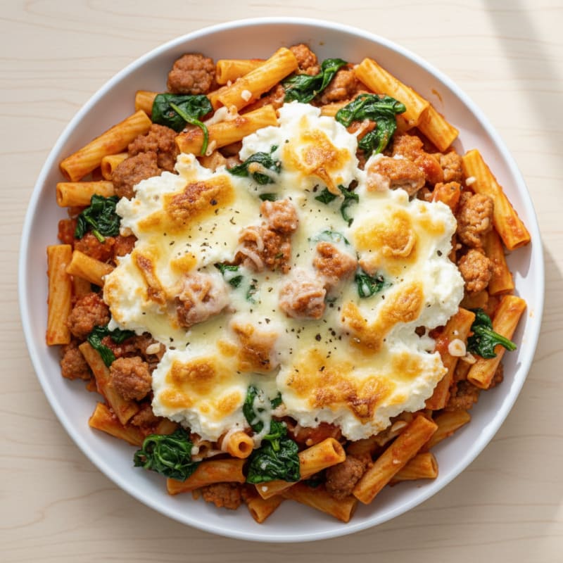 Baked Ziti with Ricotta and Sausage