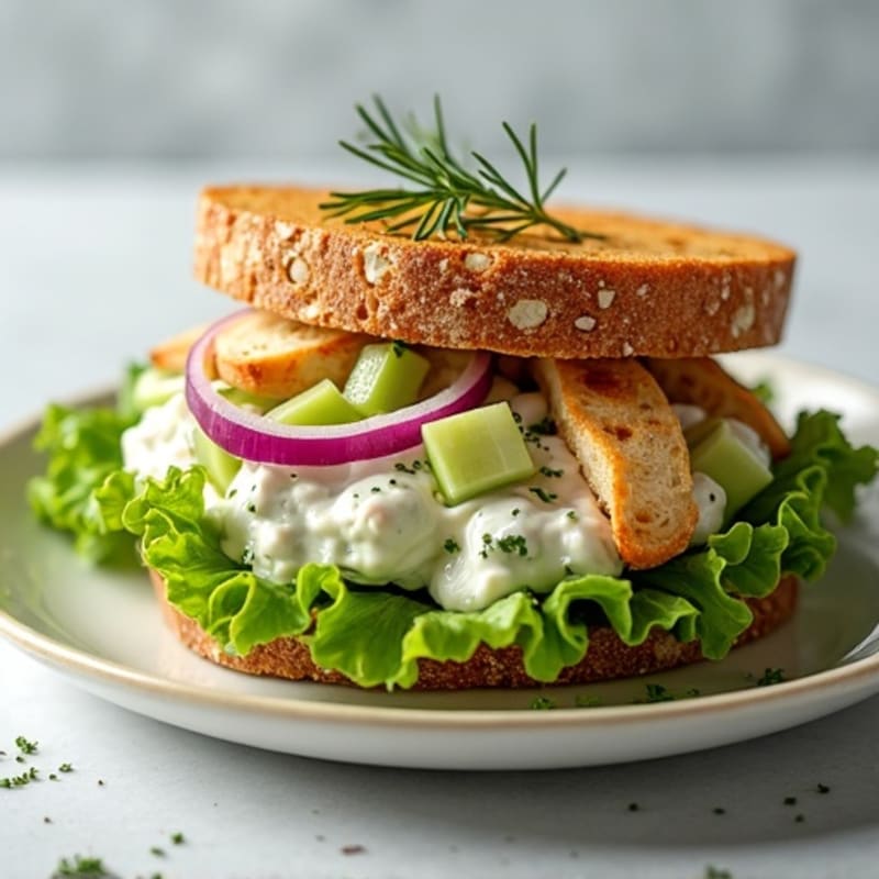 Herb-Roasted Chicken and Greek Yogurt Salad Sandwich