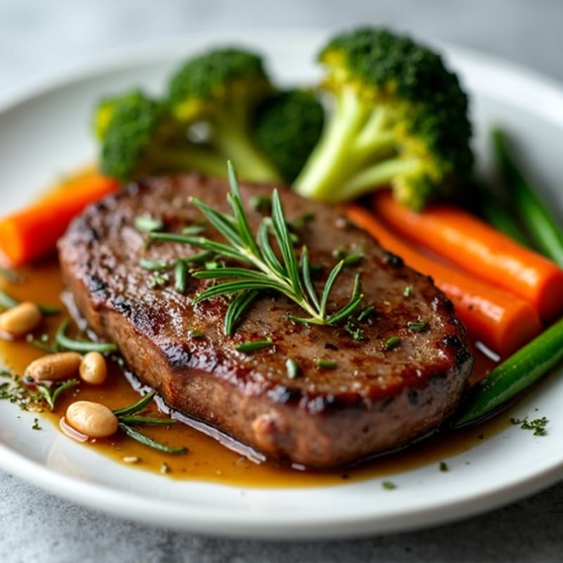 Herb-Roasted Beef with Carrots, Green Beans, and Broccoli