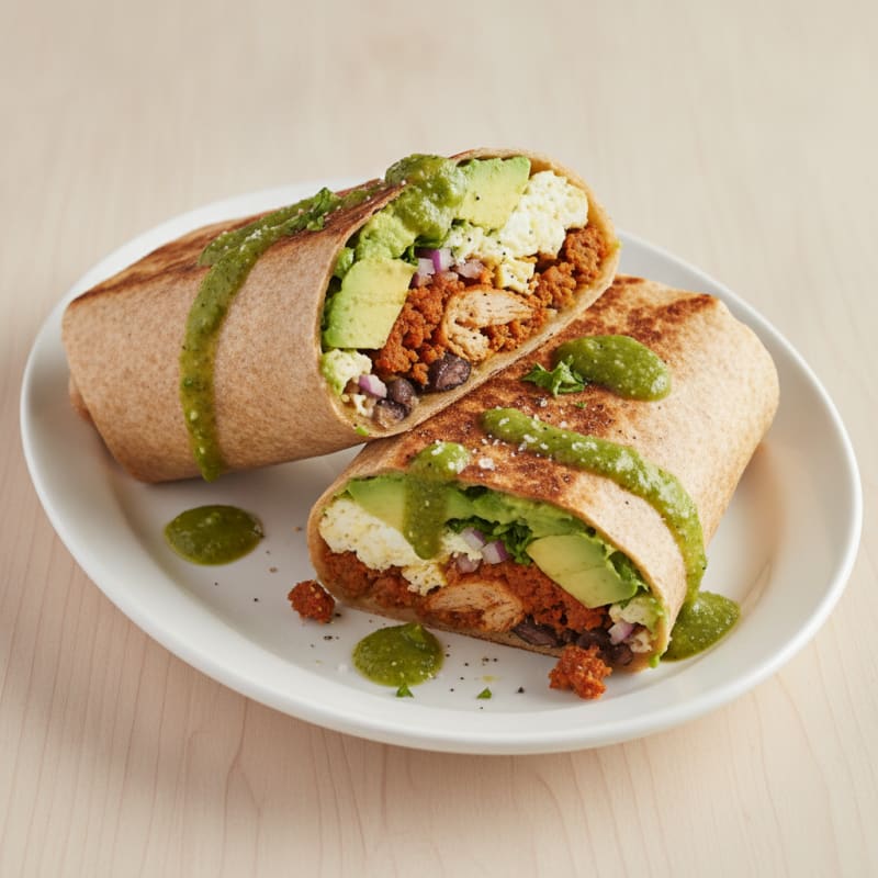 Ultimate Loaded Breakfast Burrito with Chorizo