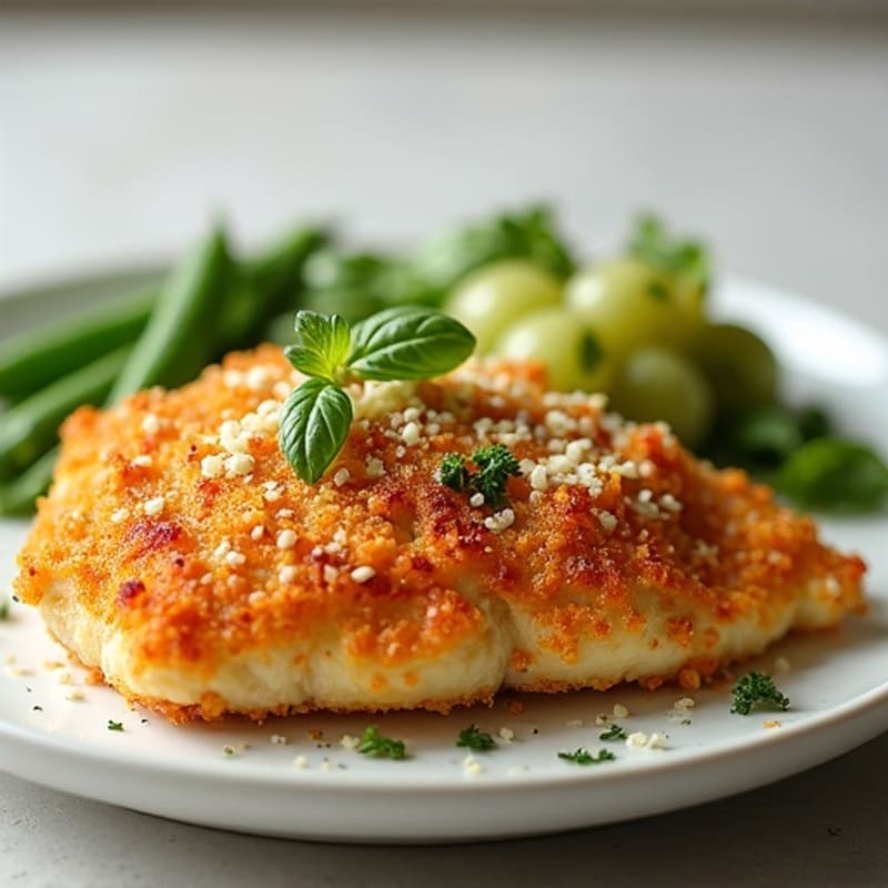 Crispy Baked Chicken Parmesan with Fresh Herbs