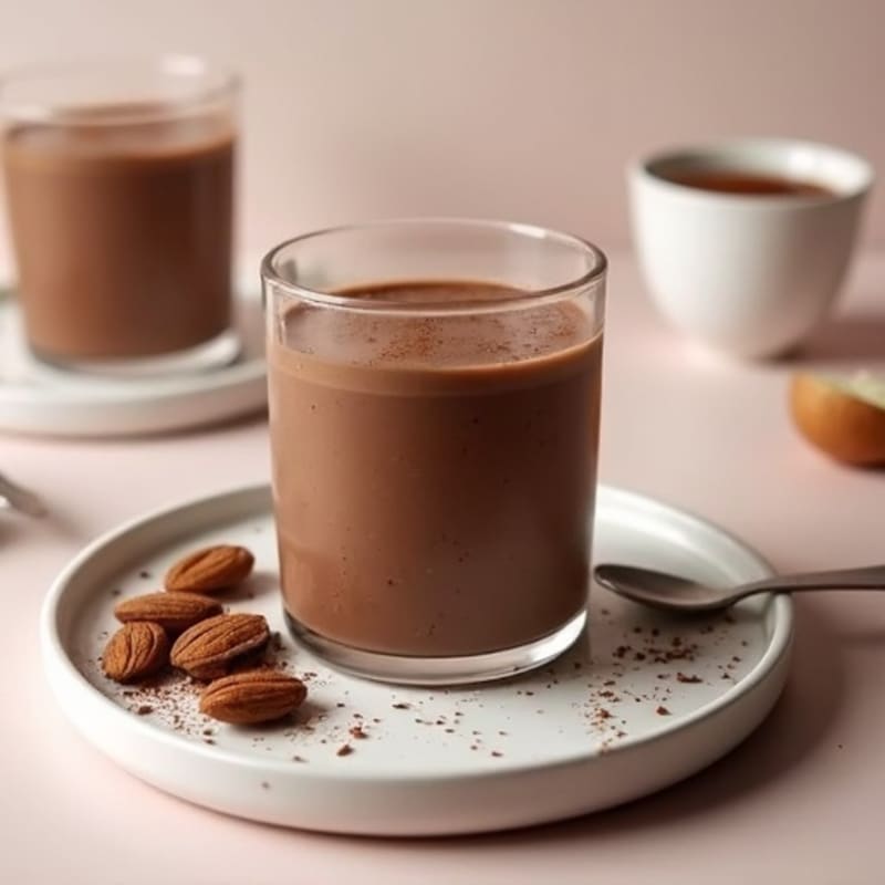 Silky Chocolate Protein Pudding with Almond Butter