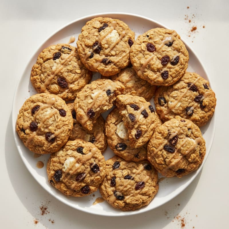 Baked Oatmeal Raisin Cookies