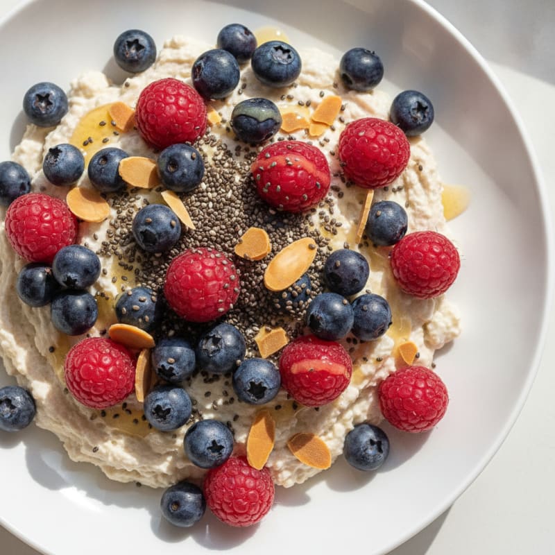 Greek Yogurt Protein Pudding with Berries