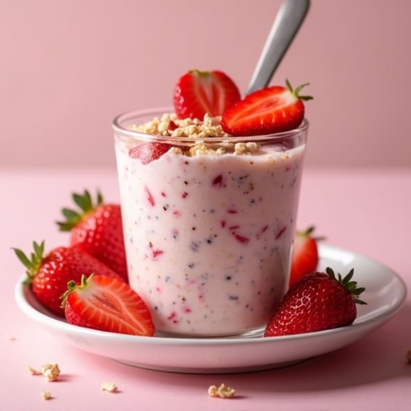 Creamy Strawberry Shortcake Overnight Oats