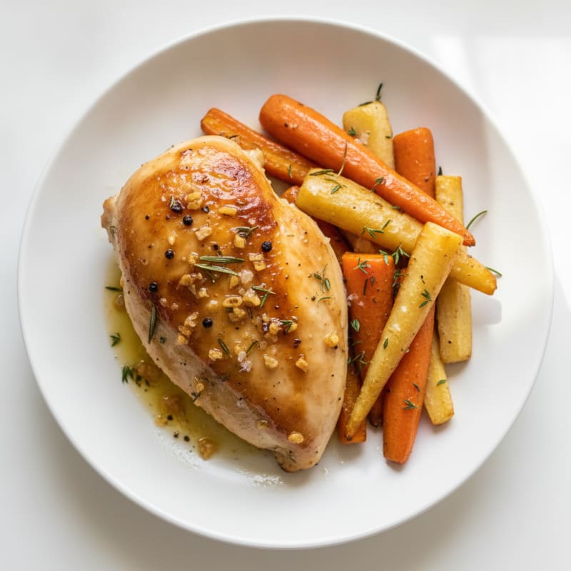 Garlic Herb Roasted Chicken with Root Vegetables