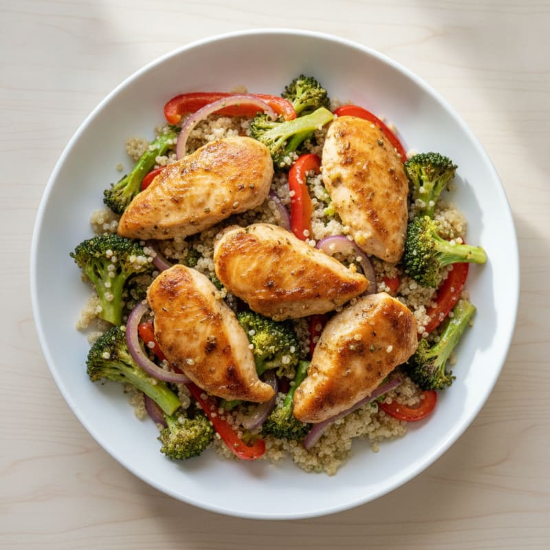 Sheet Pan Lemon Herb Chicken Bowl