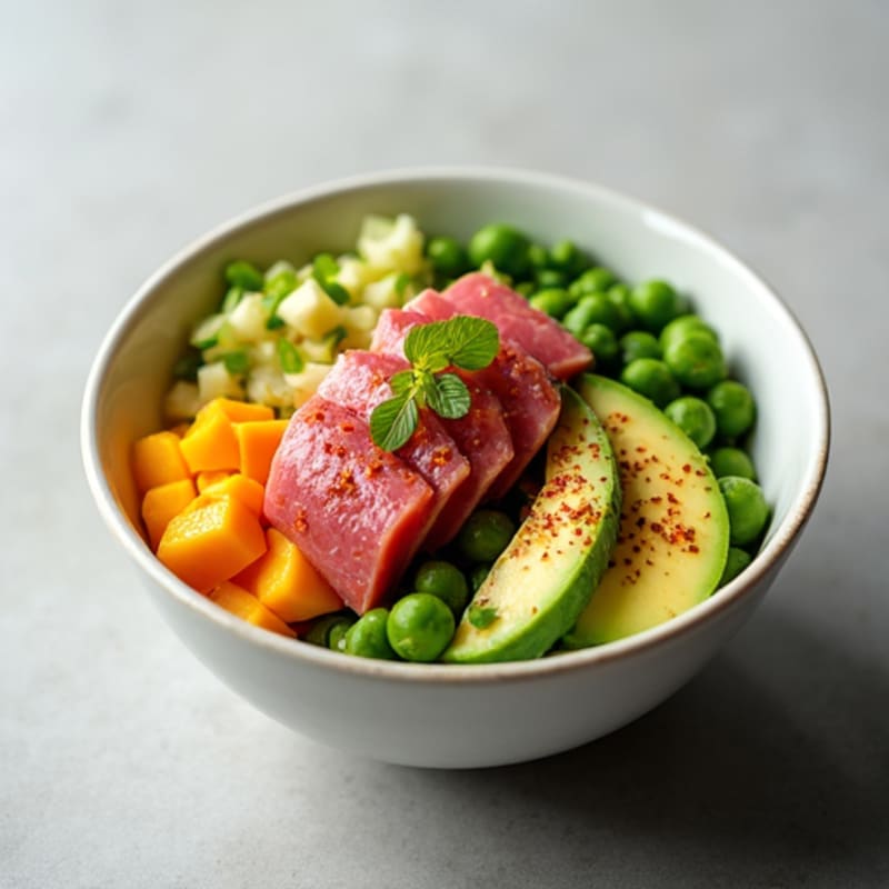 Fresh Ahi Tuna Poke Bowl with Mango