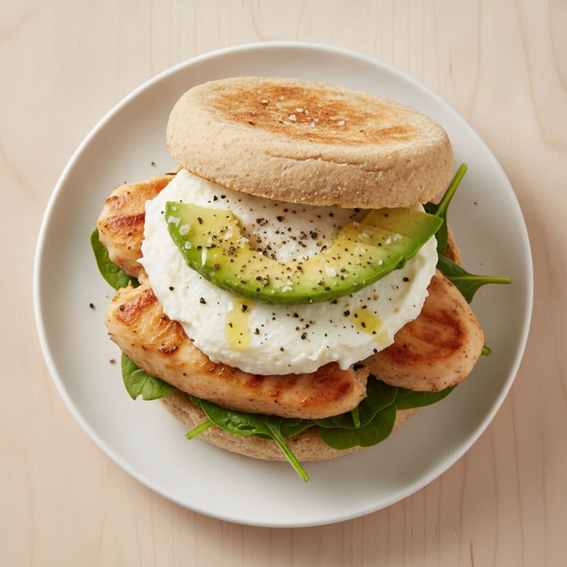 Chicken and Egg White Breakfast Sandwich