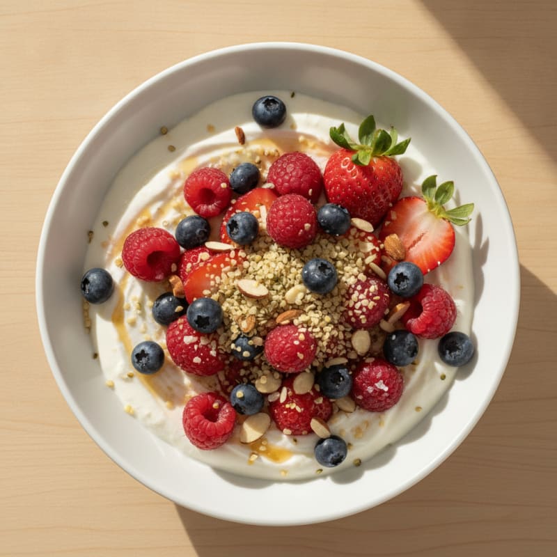 High-Protein Mixed Berry Yogurt Medley