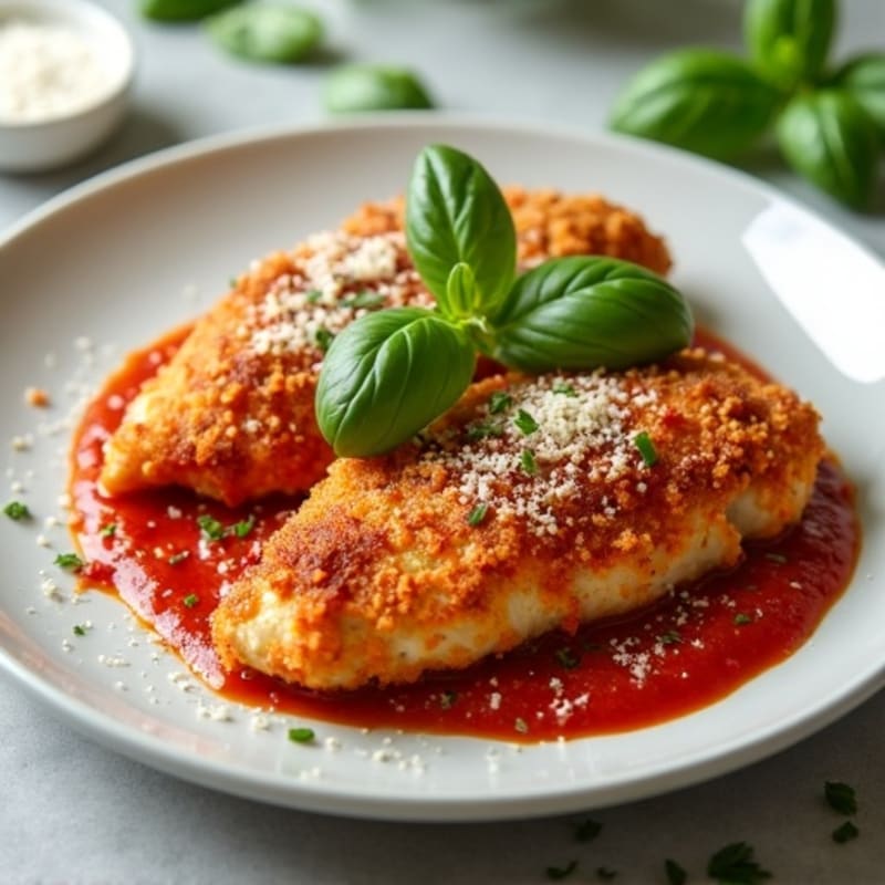 Crispy Baked Chicken Parmesan with Fresh Herbs
