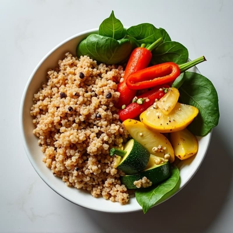 Savory Ground Turkey and Roasted Vegetable Bowl