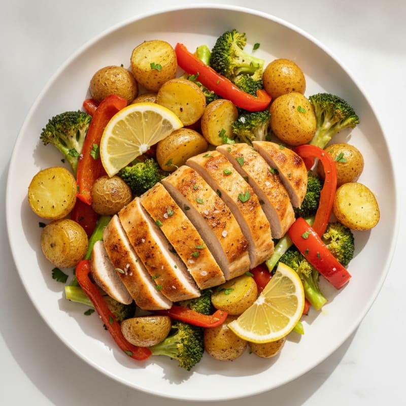 Sheet Pan Lemon Herb Chicken and Veggies