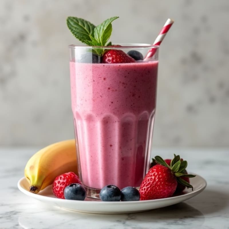 Creamy Spinach Berry Protein Smoothie