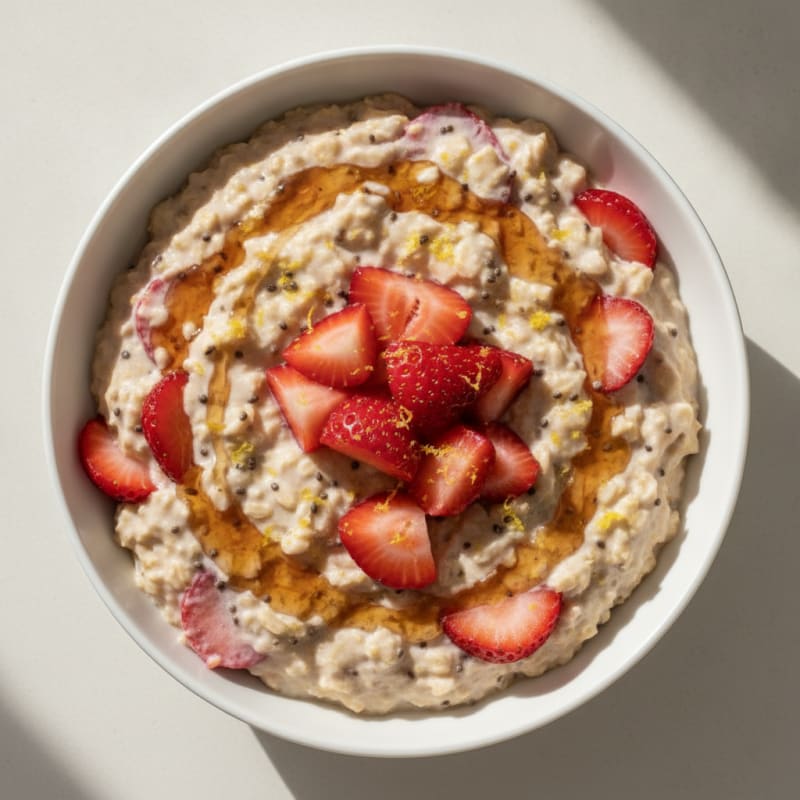 Strawberry Shortcake Overnight Oats