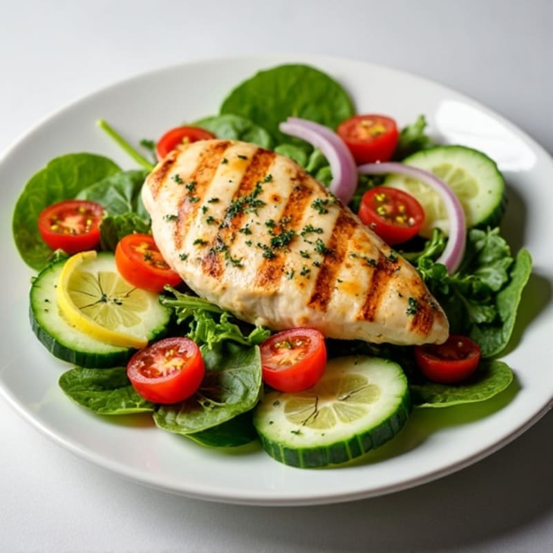 Lemon Herb Chicken and Crisp Vegetable Salad