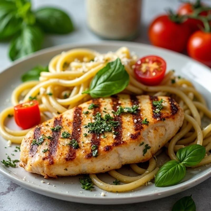 Chicken with Fresh Pesto Whole Wheat Pasta