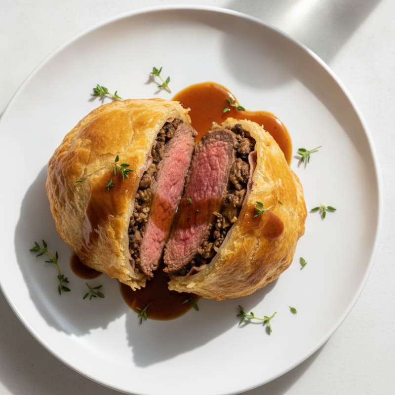 Classic Beef Wellington with Mushroom Duxelles