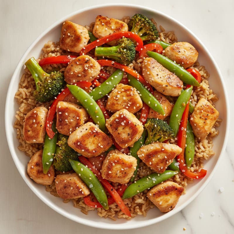 Sesame Chicken and Vegetable Stir-Fry