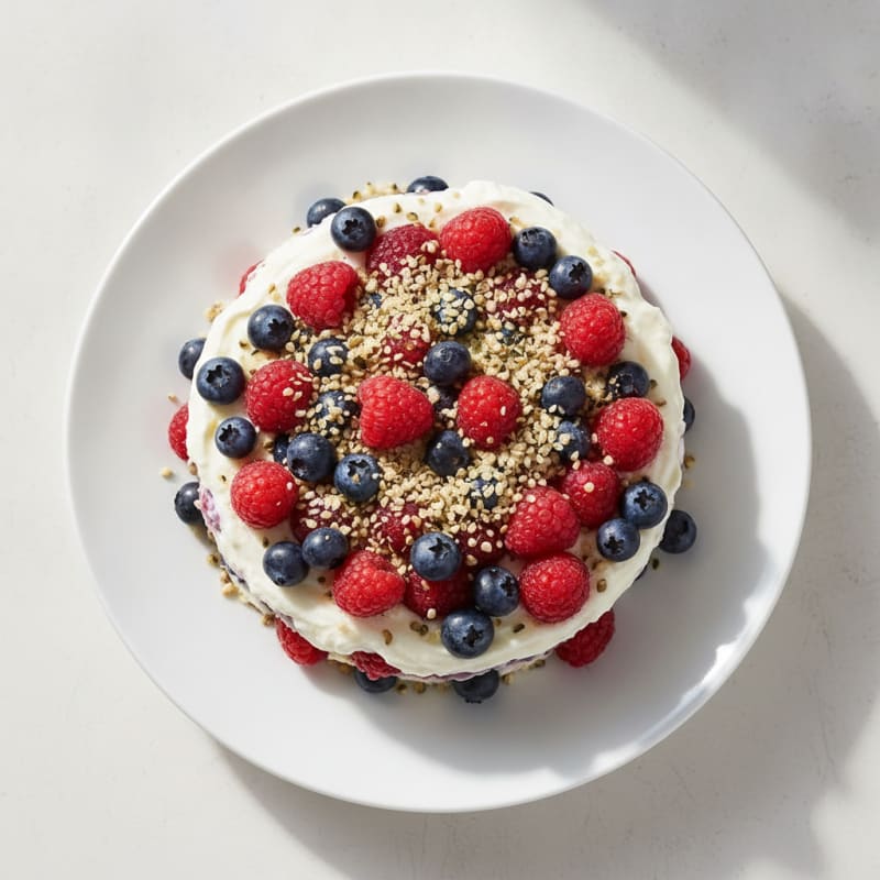 Silky Greek Yogurt Protein Parfait with Mixed Berries