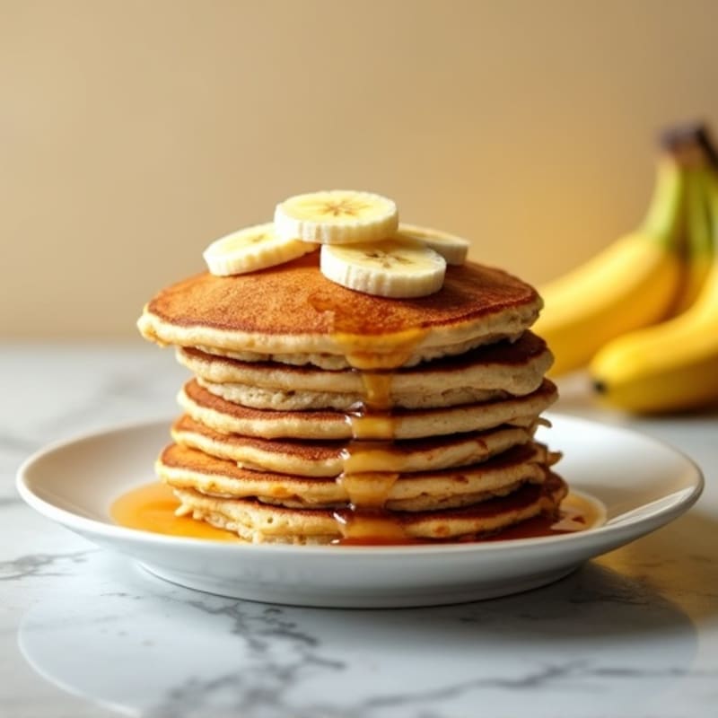 Fluffy Oat-Banana Greek Yogurt Pancakes