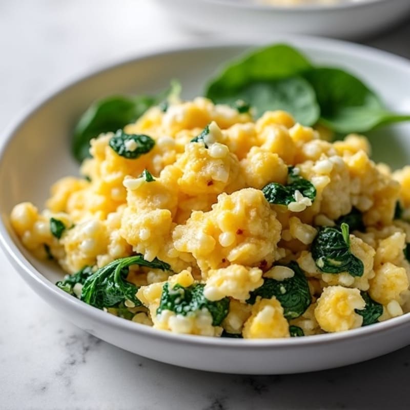 Egg White Scramble with Spinach and Turkey Breast