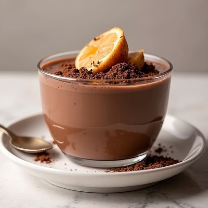 Silky Chocolate Protein Pudding with Almond Butter