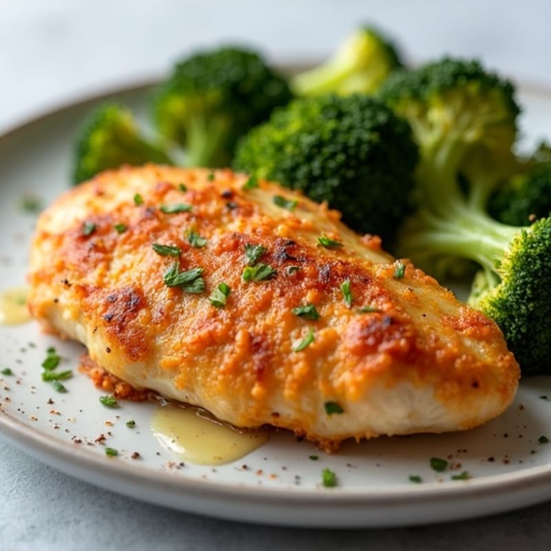 Crispy Baked Chicken with Roasted Broccoli