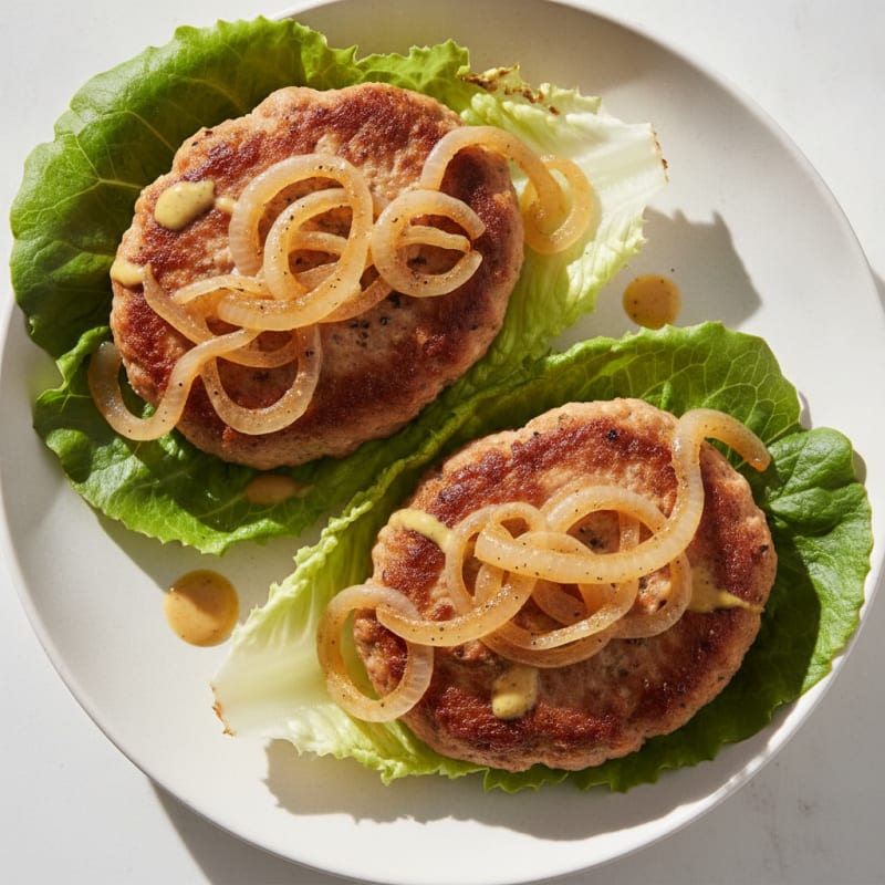 Turkey Burger with Caramelized Onions