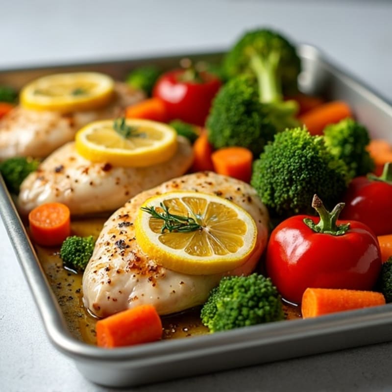 Sheet Pan Lemon Herb Chicken with Roasted Vegetables