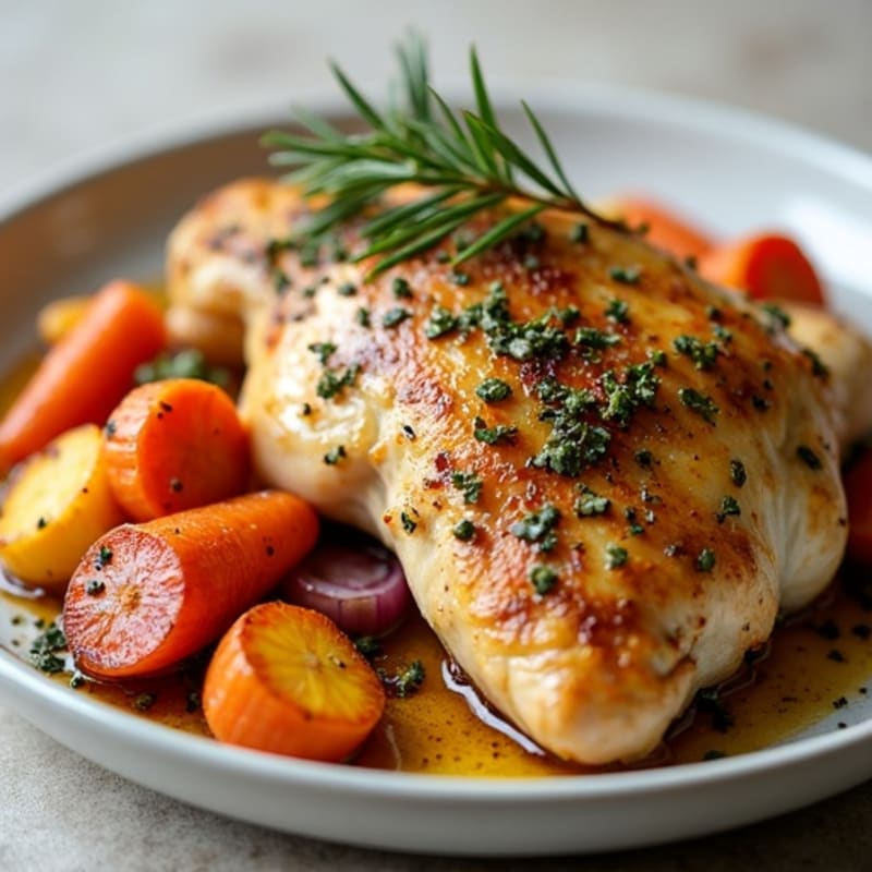Herb-Roasted Chicken with Crispy Roasted Root Vegetables