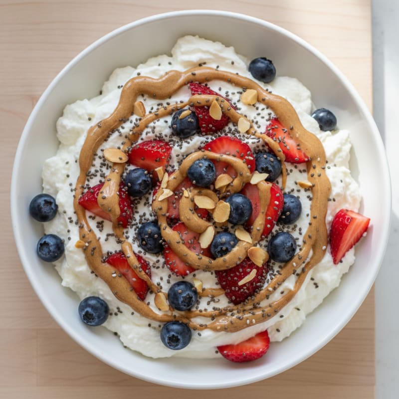 Silky Greek Yogurt Protein Pudding with Berries