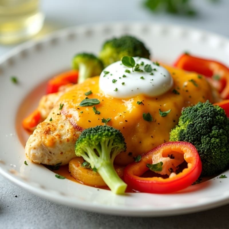 Cheesy Baked Chicken and Vegetable Casserole