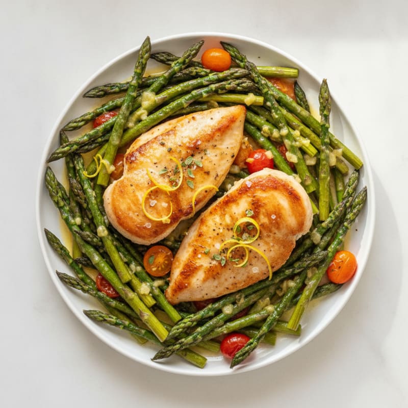 Lemon Herb Chicken with Roasted Asparagus