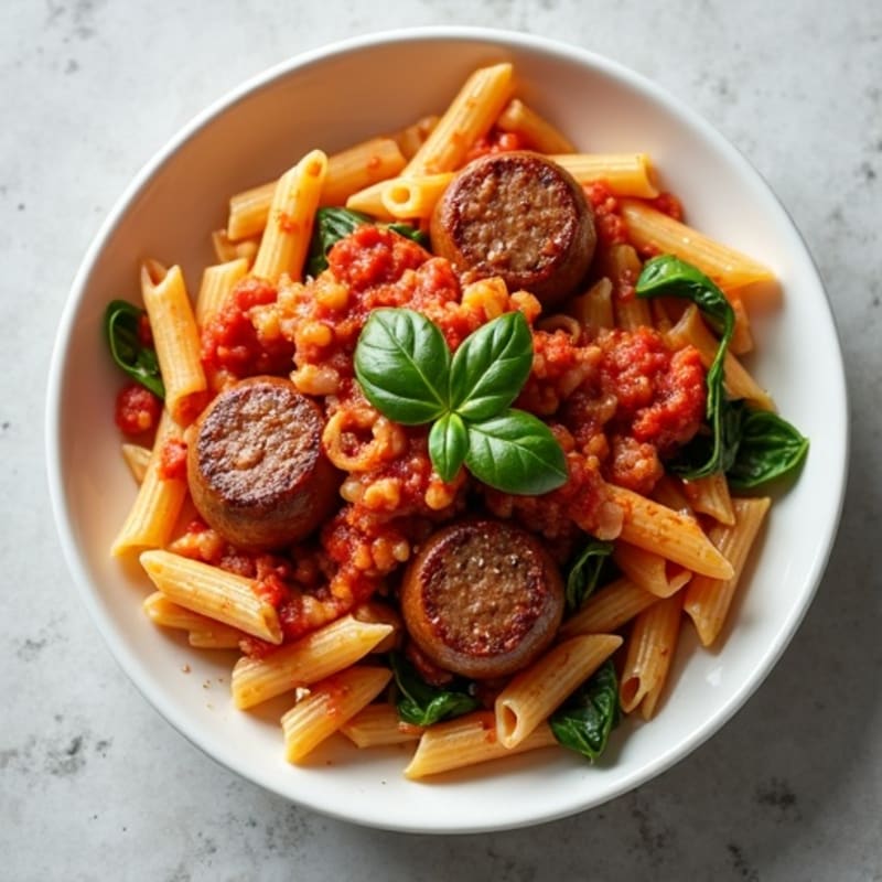 Lean Sausage Ragu with Pasta