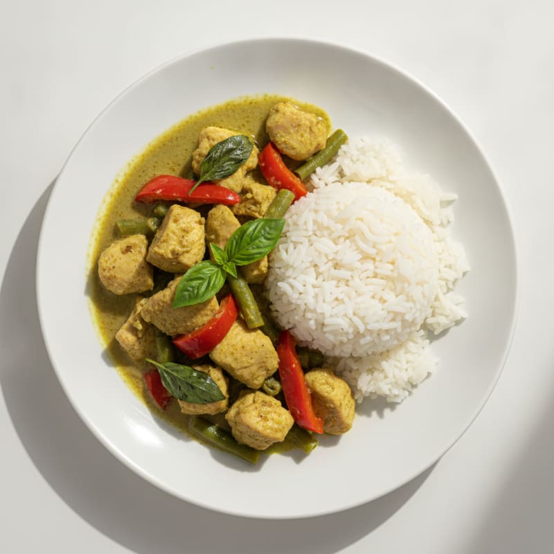 Chicken Green Curry with Jasmine Rice