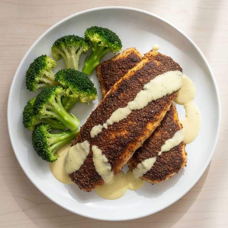 Cajun Blackened Catfish with Lemon Aioli