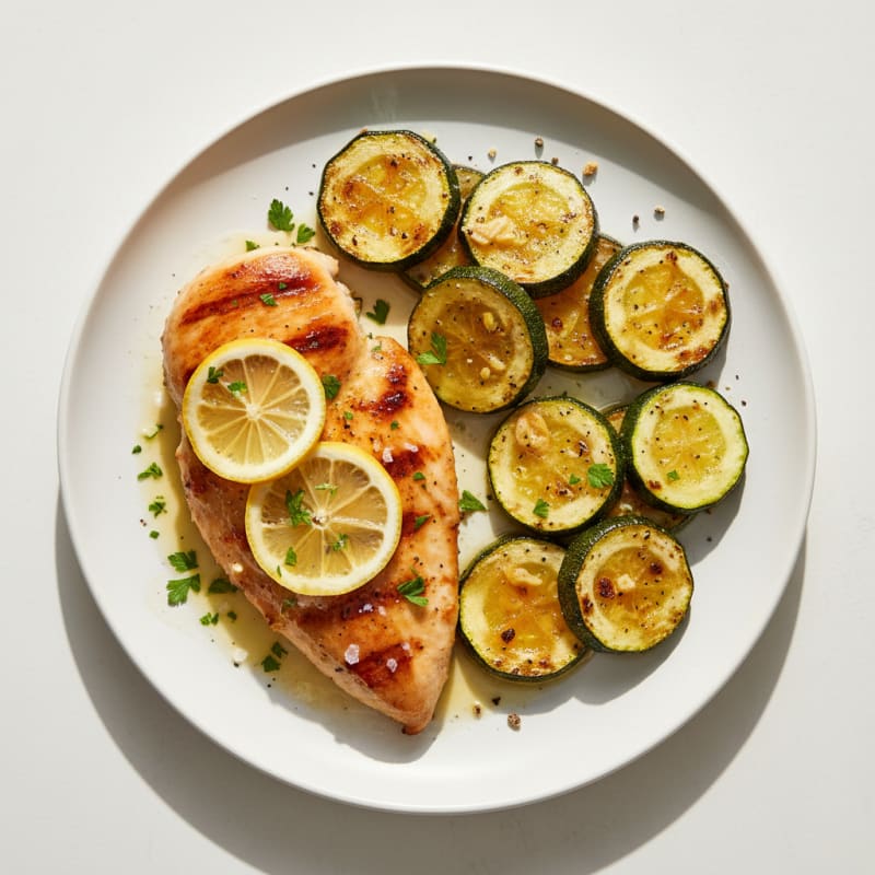 Lemon-Herb Chicken with Roasted Zucchini