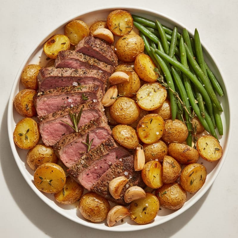 Garlic Herb Steak and Potato Roast