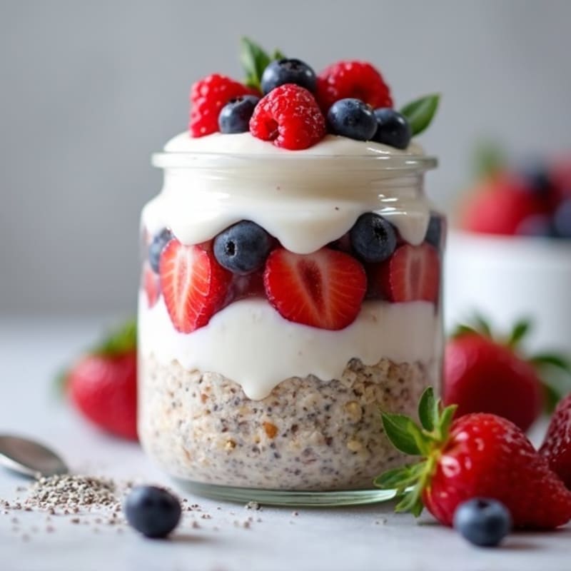 Protein-Packed Berry Overnight Oats