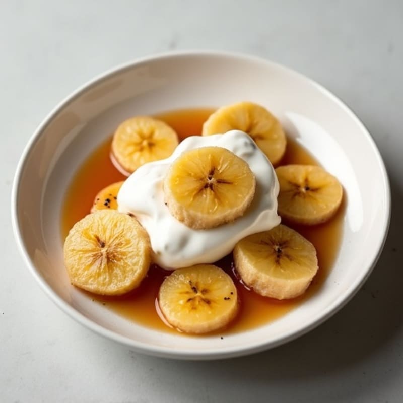 Honey-Caramelized Bananas with Vanilla Bean Yogurt