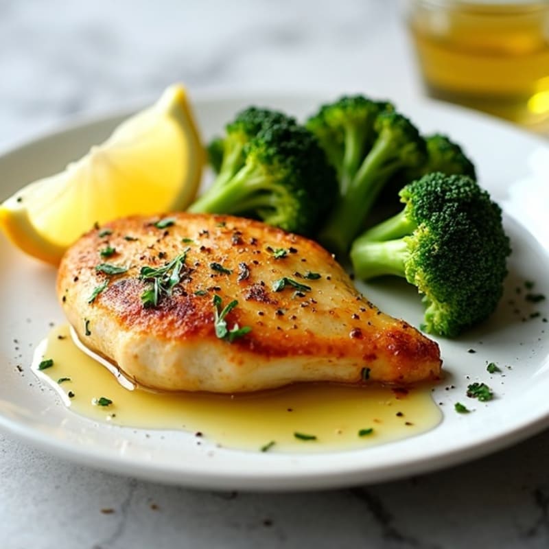Lemon Garlic Roasted Chicken with Crispy Roasted Broccoli