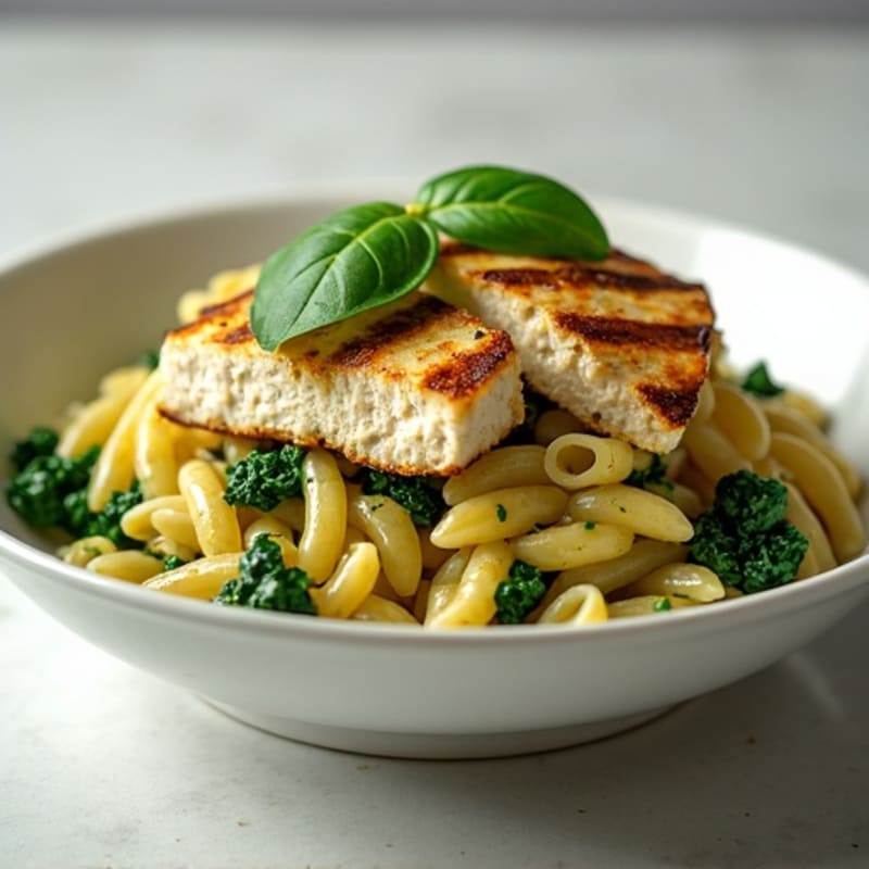 Creamy Chicken Pesto Pasta with Fresh Spinach